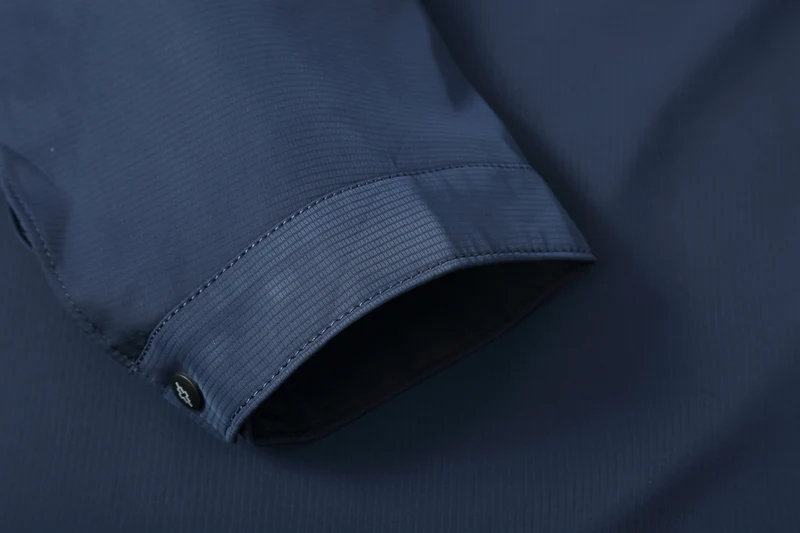 Herren Schlanke Stehkragen-Übergangsjacke mit Reißverschluss, wasserabweisender Außenfläche und geometrischem Futter Drune