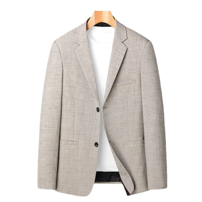 Herren Sakko im Leinen-Look mit schmaler Silhouette und Knopfverschluss Drune