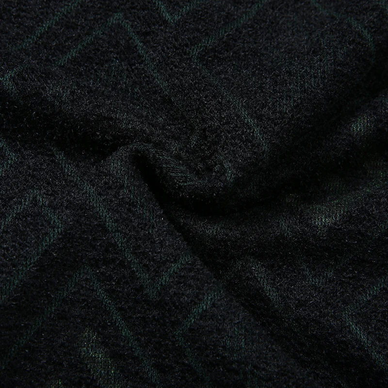 Herren Rauten-Jacquard Rundhalspullover aus feinem Strick Drune
