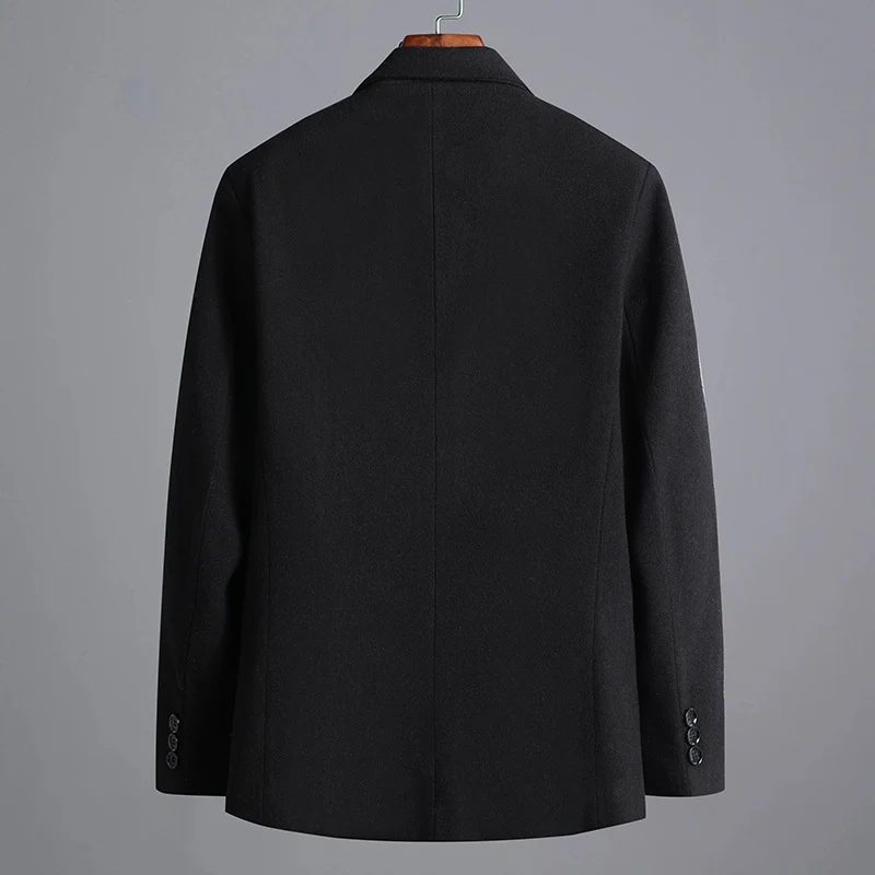 Herren Modernes Wollmix-Sakko im Slim-Fit mit Ein-Knopf und Pattentaschen Drune
