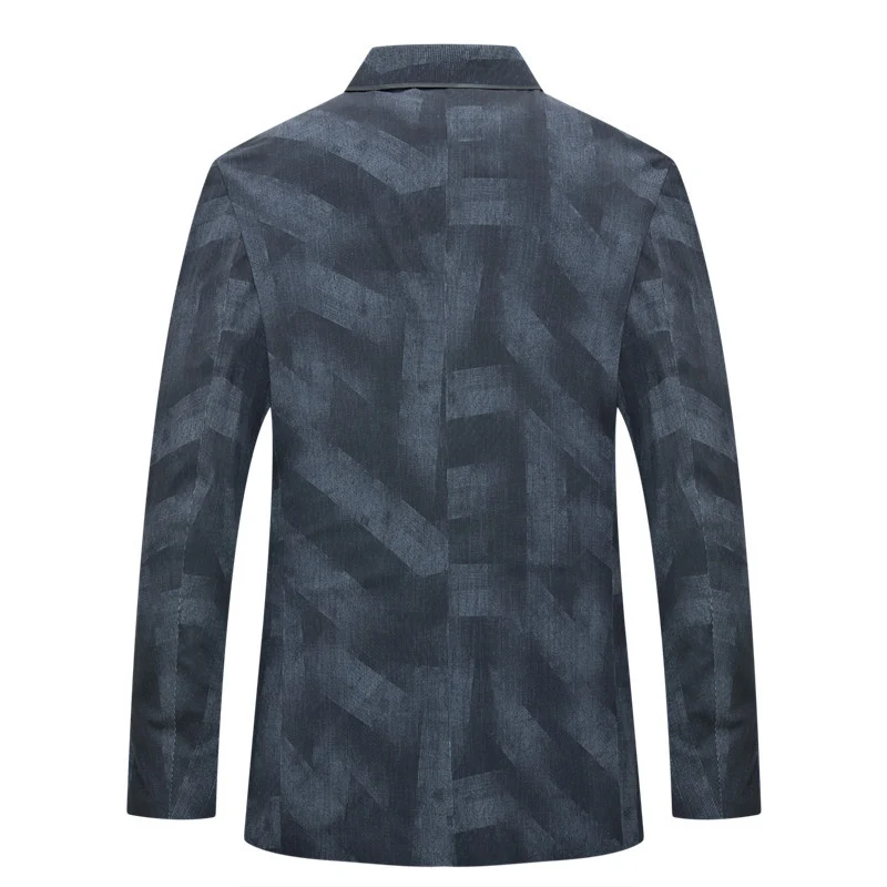 Herren Modernes Slim-Fit Sakko mit dezentem Logo-Jacquard und leichter Innenfütterung Drune