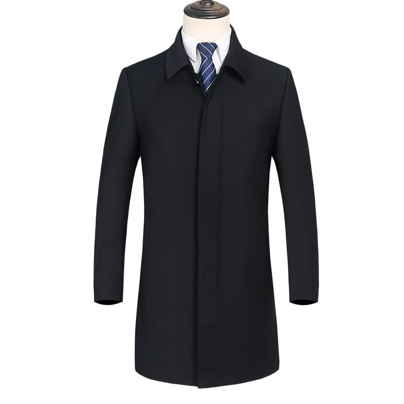 Herren Moderner Business-Mantel mit leichtem Thermofutter und geradem Schnitt Drune