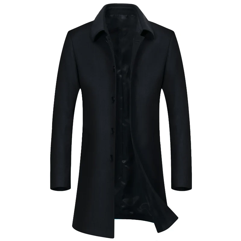 Herren Moderner Business-Mantel mit leichtem Thermofutter und geradem Schnitt Drune
