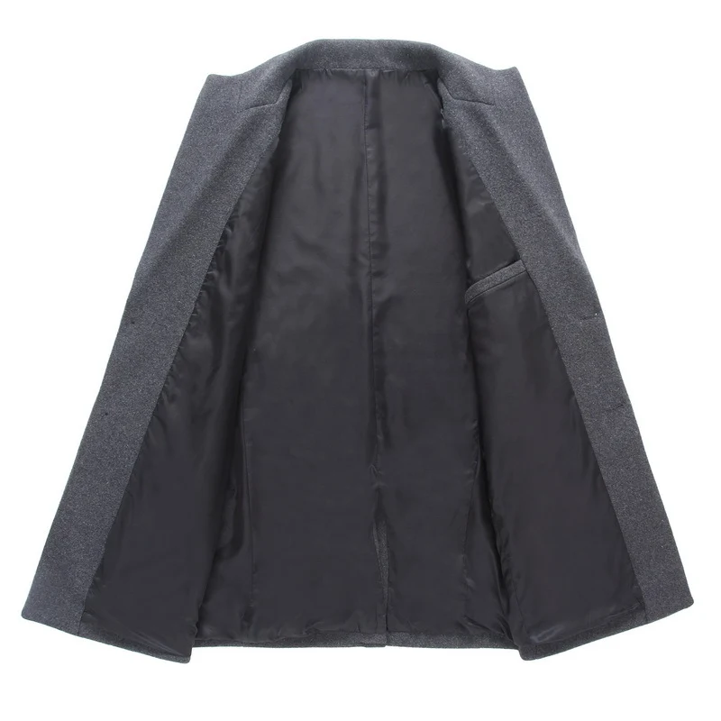 Herren Longline Wollmix-Übermantel mit schlankem Revers und leichter Thermofütterung Drune