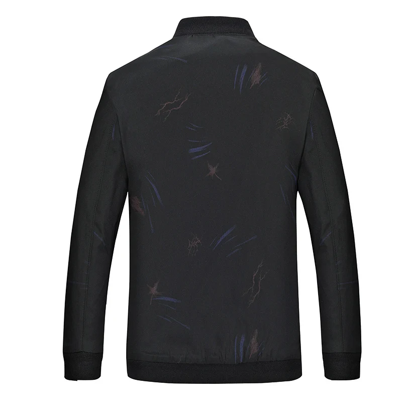 Herren Leichter Bomber mit dezentem Allover-Print, wasserabweisender Oberfläche und Reißverschlusstaschen Drune