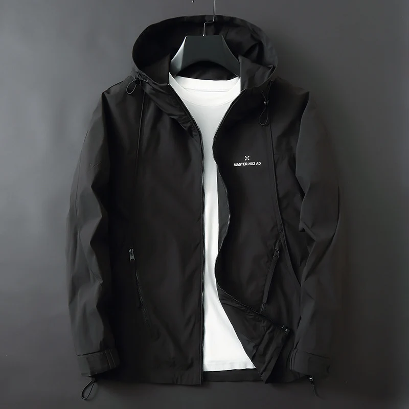 Herren Leichte wasserabweisende Softshell-Outdoorjacke mit Kapuze, versiegelten Nähten und Reißverschlusstaschen Drune