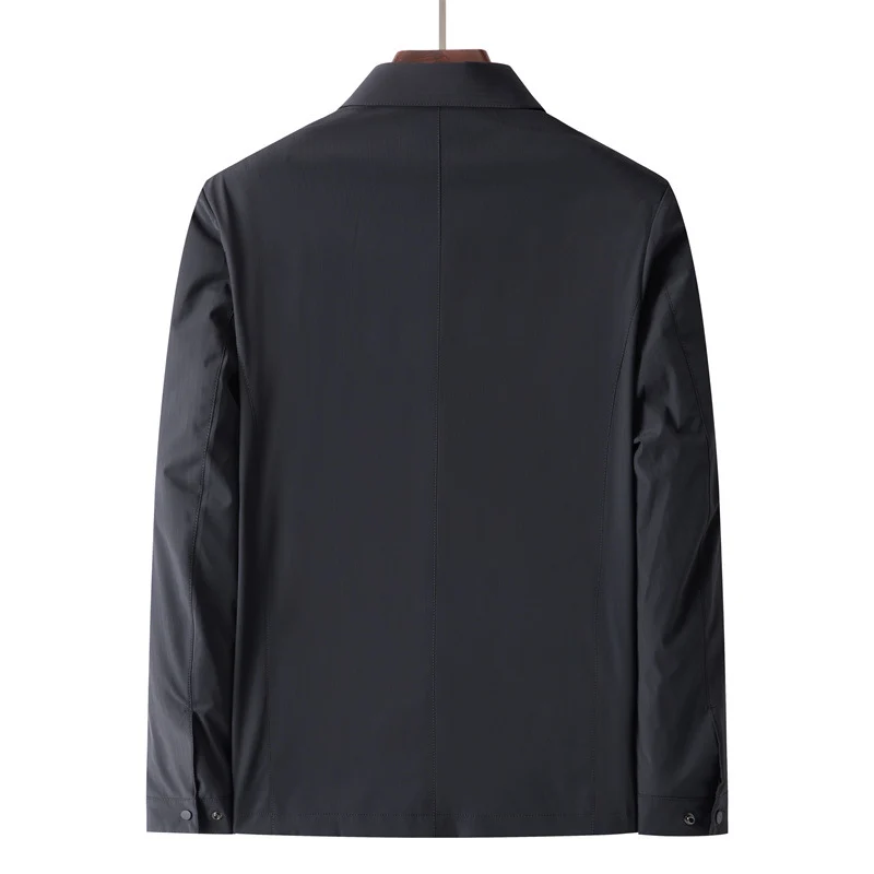 Herren Leichte wasserabweisende Blouson-Jacke mit Hemdkragen und verdecktem Reißverschluss Drune