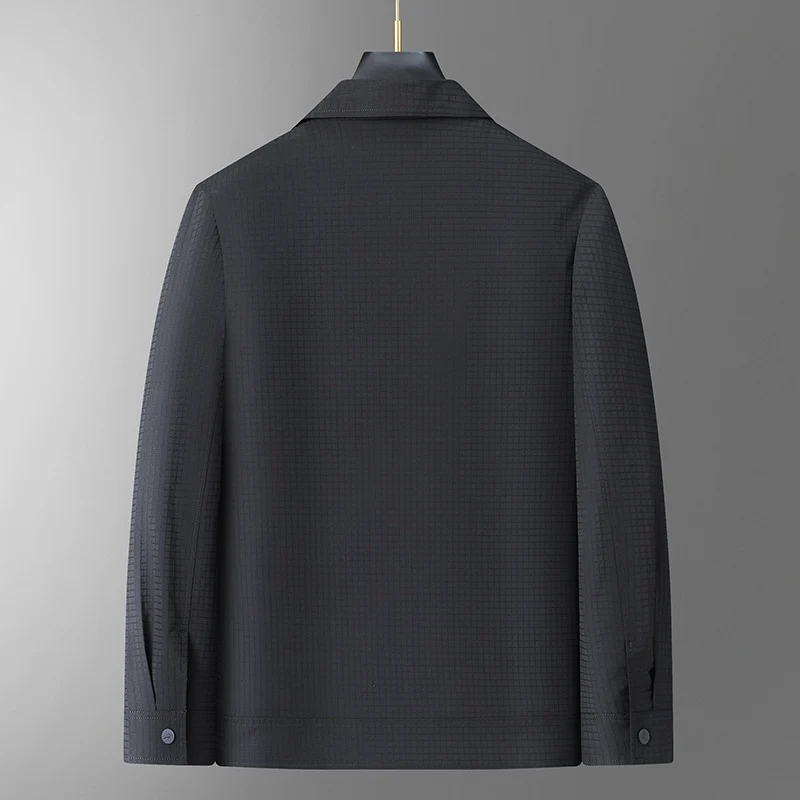 Herren Leichte technische Coachjacke mit Ripstop-Struktur, Druckknöpfen und aufgesetzten Taschen Drune
