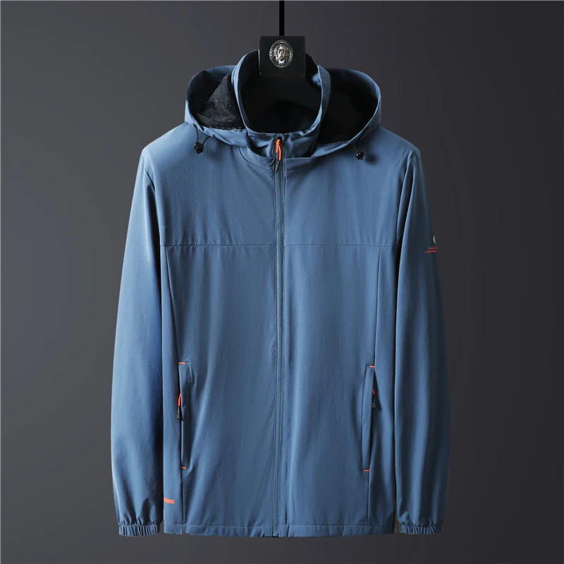 Herren Leichte Softshelljacke mit Kapuze, windabweisend und atmungsaktiv Drune