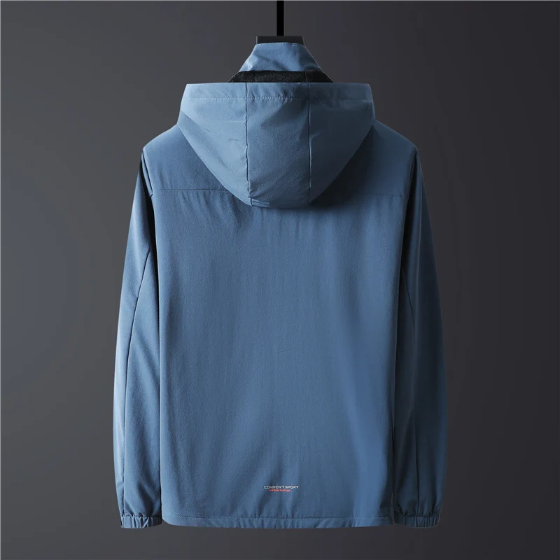 Herren Leichte Softshelljacke mit Kapuze, windabweisend und atmungsaktiv Drune