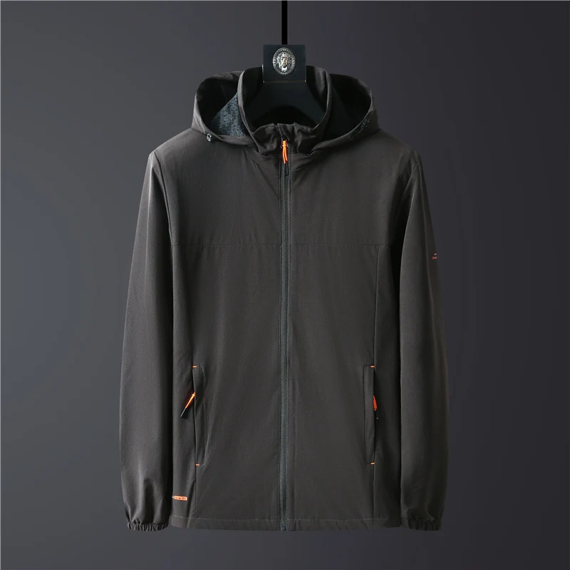 Herren Leichte Softshelljacke mit Kapuze, windabweisend und atmungsaktiv Drune