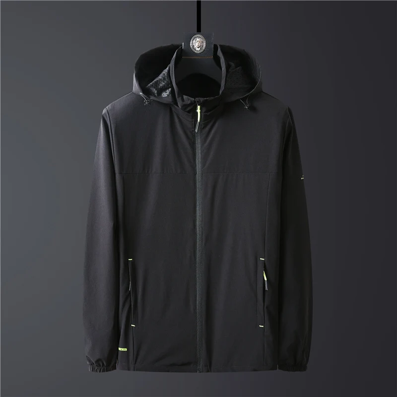 Herren Leichte Softshelljacke mit Kapuze, windabweisend und atmungsaktiv Drune