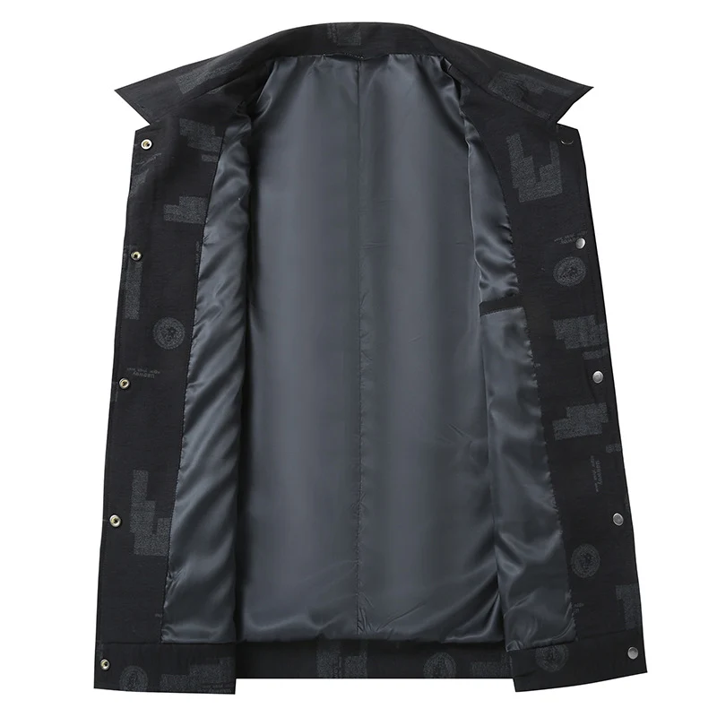 Herren Leichte Hemdjacke mit strukturierter Druckoptik und aufgesetzten Brusttaschen Drune