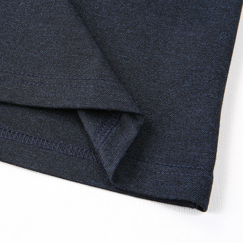 Herren Langarm-Poloshirt mit Kragen, Knopfleiste und feiner Struktur Drune