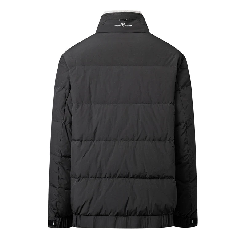 Herren Kurze Steppjacke mit hohem Kunstfellkragen, wasserabweisender Außenhülle und Thermoisolierung Drune