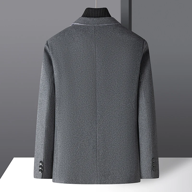 Herren Elegantes Wollmix-Sakko im Business-Casual-Stil mit taillierter Silhouette und aufgesetzten Taschen Drune