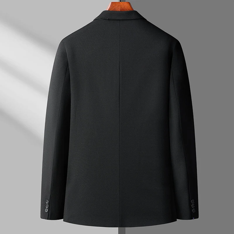Herren Elegantes Einreihiges Sakko mit atmungsaktivem Wollmix und aufgesetzten Taschen Drune