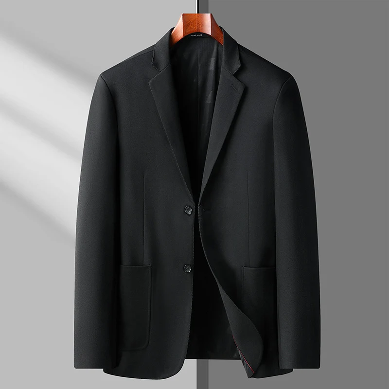 Herren Elegantes Einreihiges Sakko mit atmungsaktivem Wollmix und aufgesetzten Taschen Drune