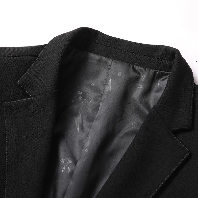 Herren Einreihiges Business-Sakko in Slim-Fit mit schmalem Revers und Brusttasche Drune