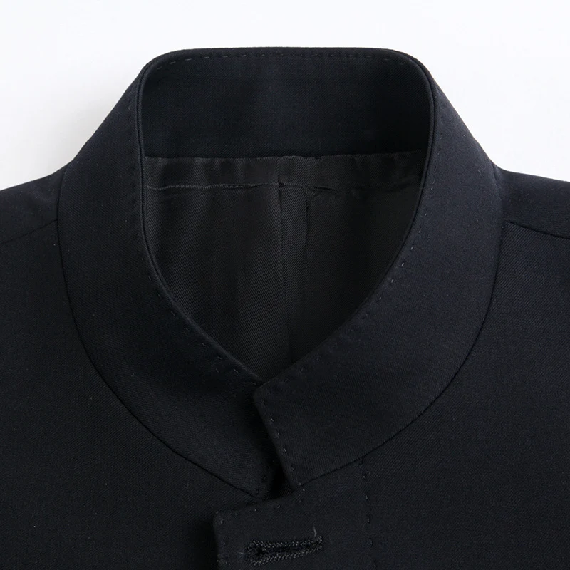 Herren Einreihiger Mantel mit Stehkragen und taillierter Silhouette Drune