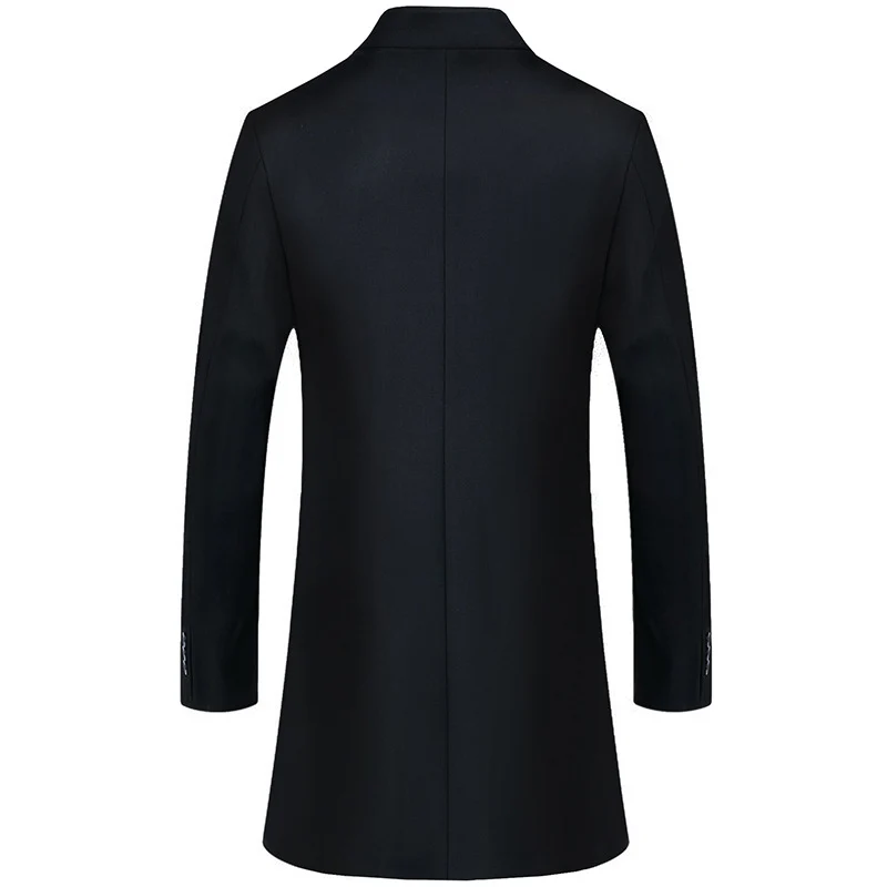 Herren Einreihiger Mantel mit Stehkragen und taillierter Silhouette Drune