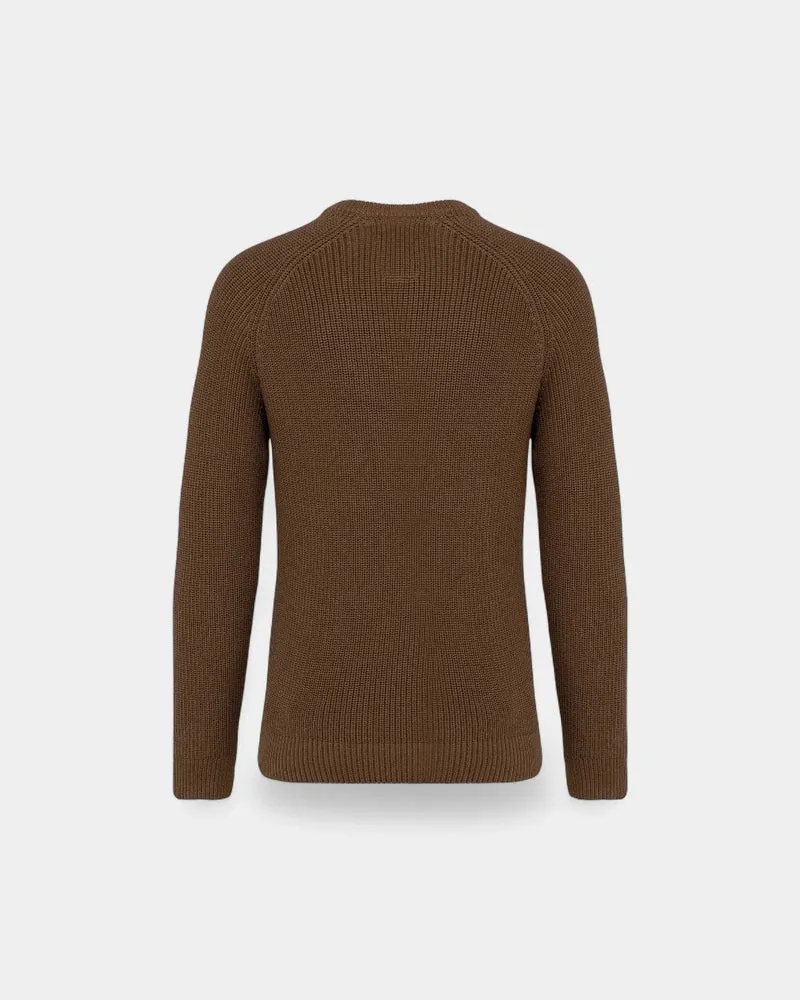 Umweltfreundlicher Grobstrick-Herrenpullover zum Personalisieren