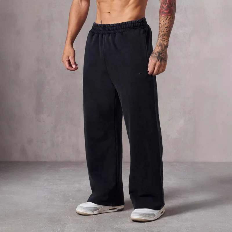 Herren nan extraweiche Relax-Sweathose mit doppelreihigem Komfortbund tiefen Eingrifftaschen und extra weitem Bein Drune
