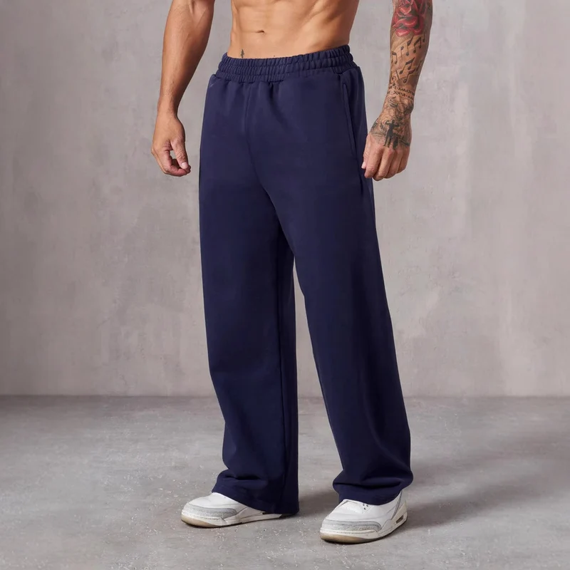 Herren nan extraweiche Relax-Sweathose mit doppelreihigem Komfortbund tiefen Eingrifftaschen und extra weitem Bein Drune
