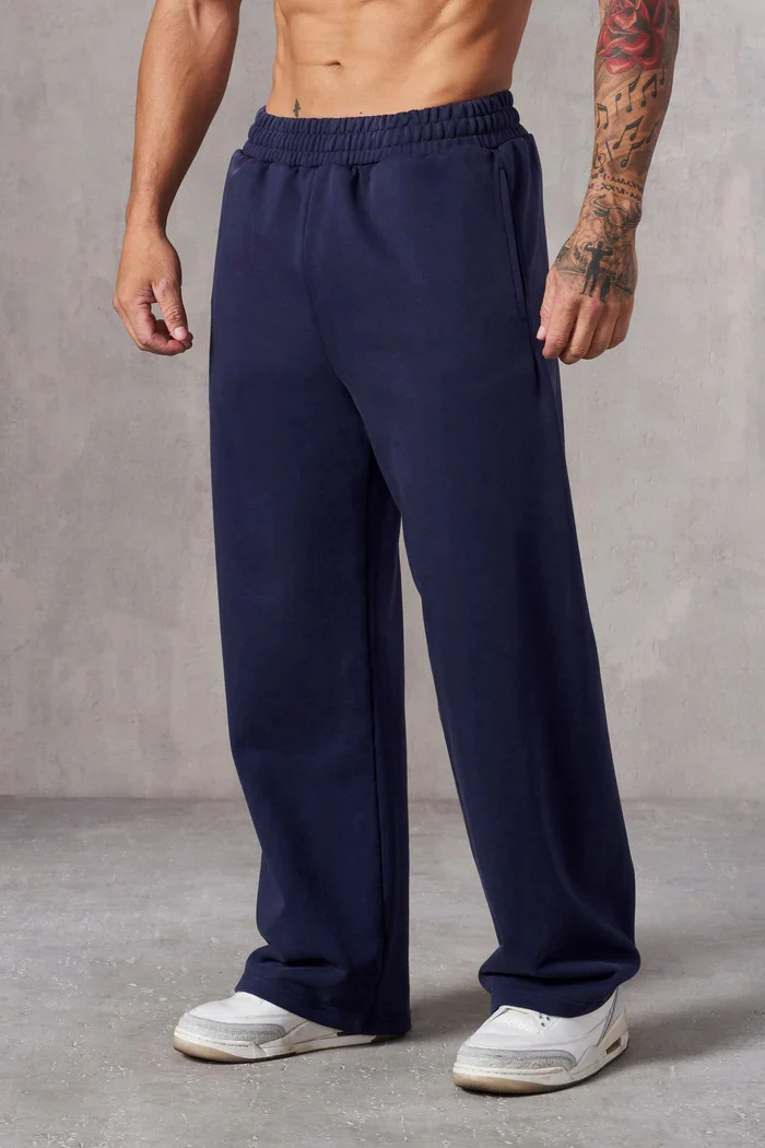 Herren nan extraweiche Relax-Sweathose mit doppelreihigem Komfortbund tiefen Eingrifftaschen und extra weitem Bein Drune