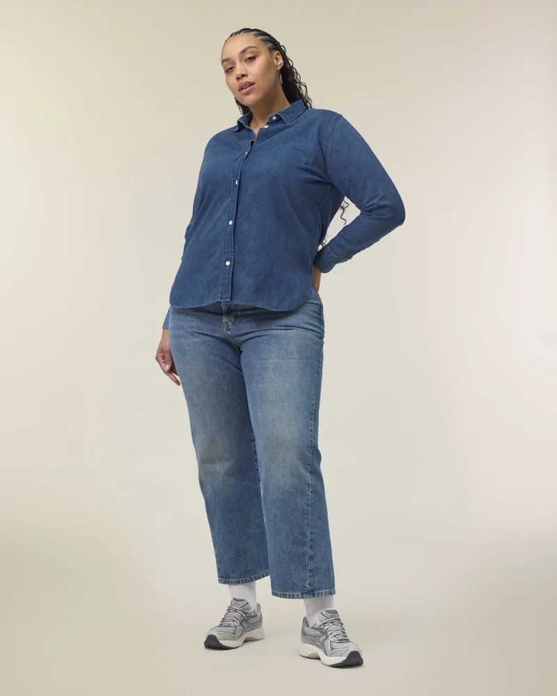 Denim Shirt Medium Fit Stanley/Stella zum Personalisieren