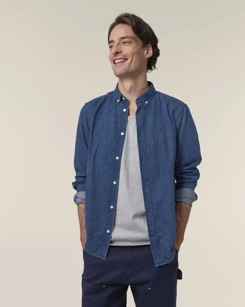 Hemd Denim Bio-Baumwolle Stanley/Stella zum Personalisieren