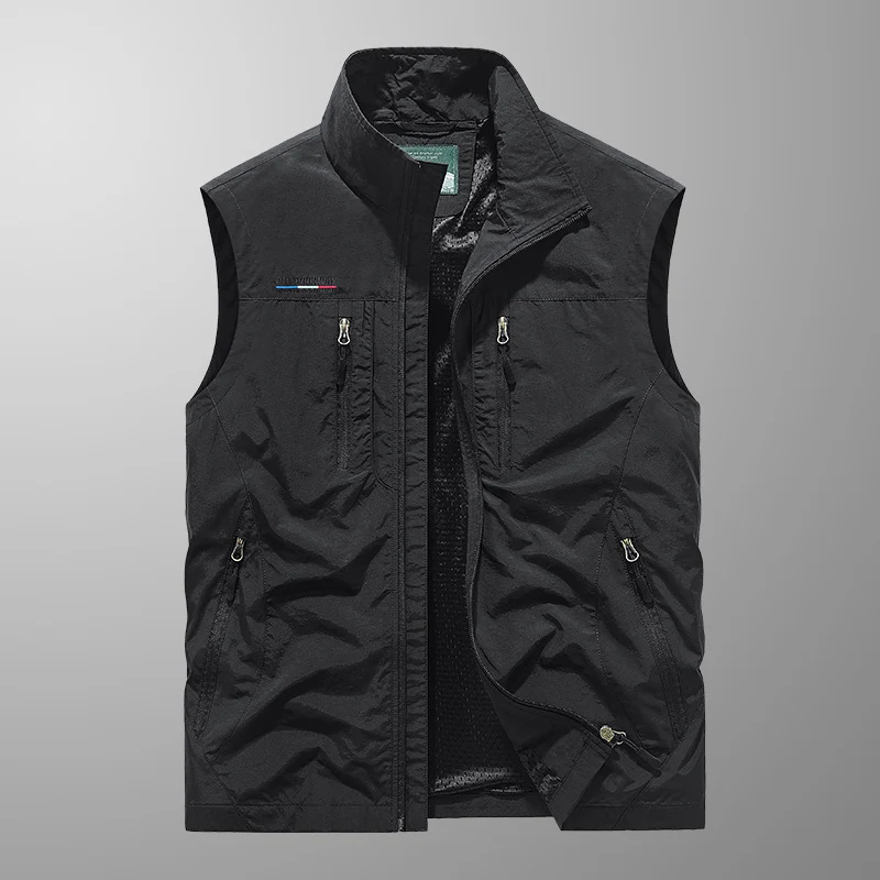 Herren Outdoor-Utility-Anglerweste mit atmungsaktivem Meshrücken und multifunktionalen Taschen Drune