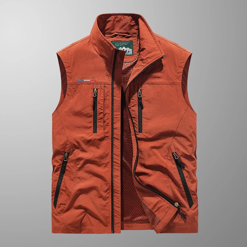Herren Outdoor-Utility-Anglerweste mit atmungsaktivem Meshrücken und multifunktionalen Taschen Drune