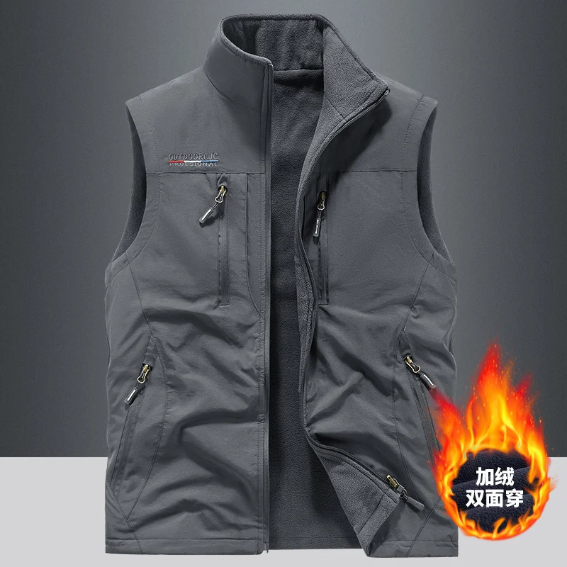 Herren Outdoor-Utility-Anglerweste mit atmungsaktivem Meshrücken und multifunktionalen Taschen Drune
