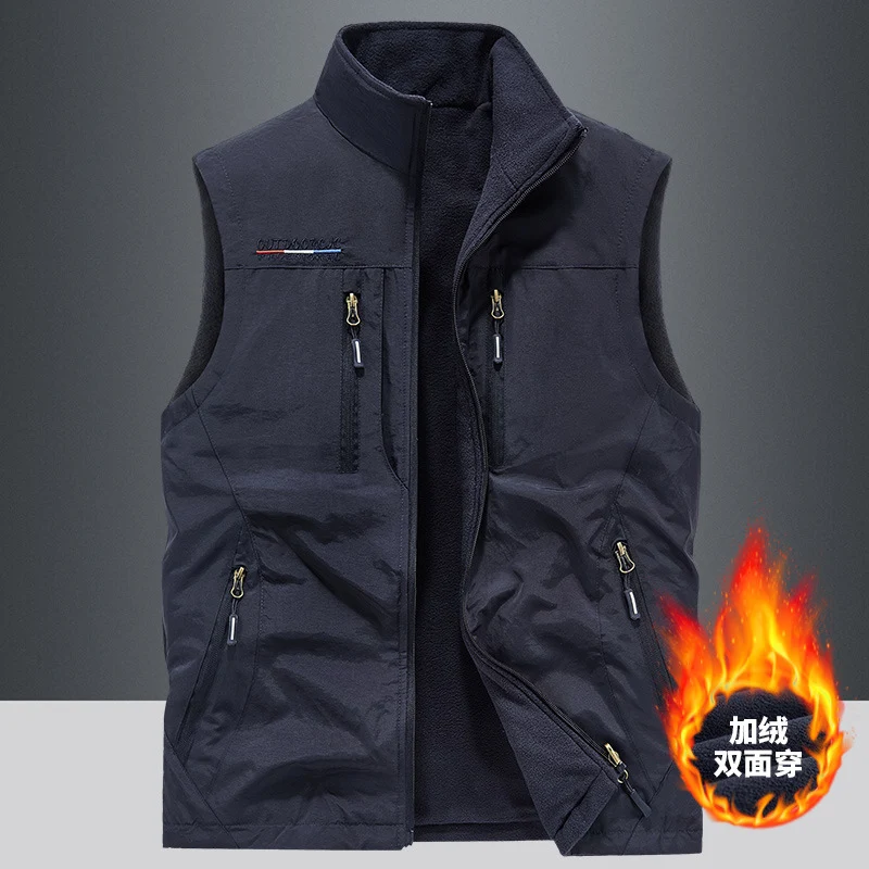 Herren Outdoor-Utility-Anglerweste mit atmungsaktivem Meshrücken und multifunktionalen Taschen Drune