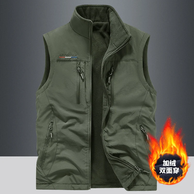 Herren Outdoor-Utility-Anglerweste mit atmungsaktivem Meshrücken und multifunktionalen Taschen Drune
