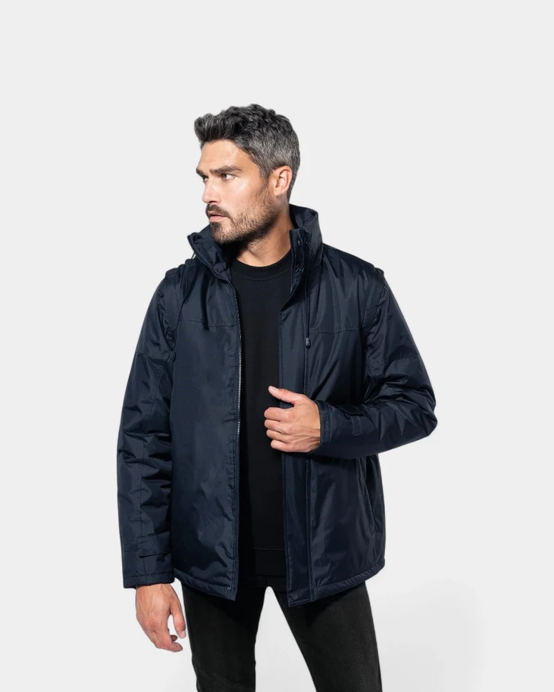Herrenjacke mit abnehmbaren Ärmeln zum Personalisieren