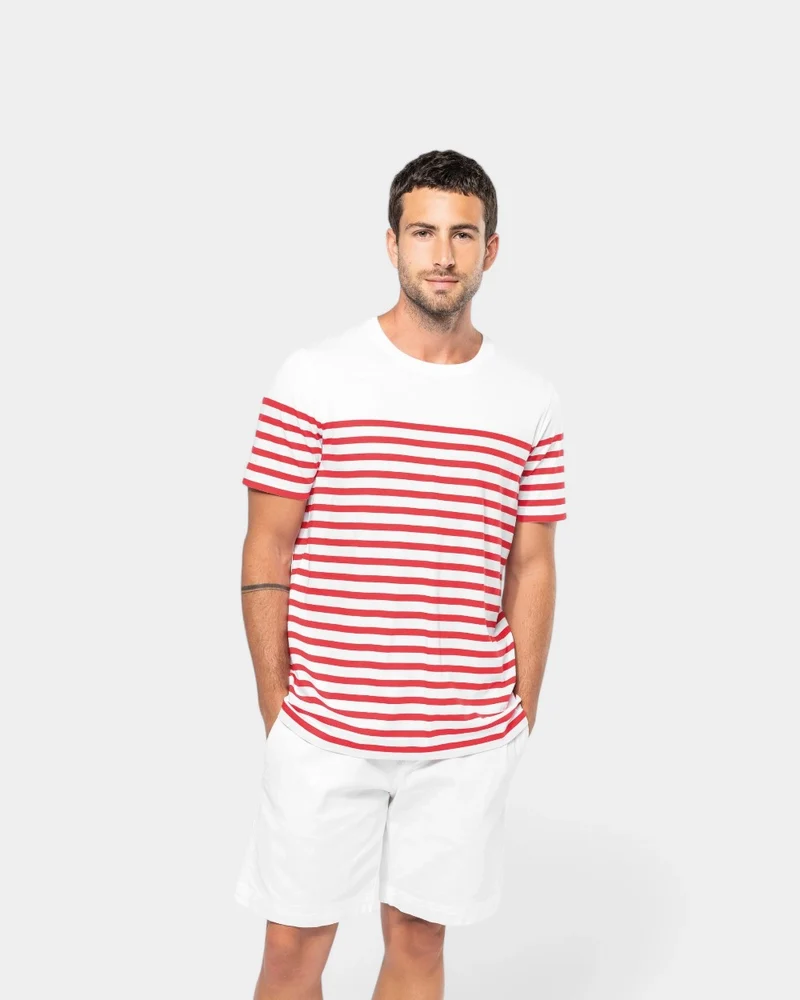 Marine-T-Shirt mit Rundhalsausschnitt für Herren zum Personalisieren