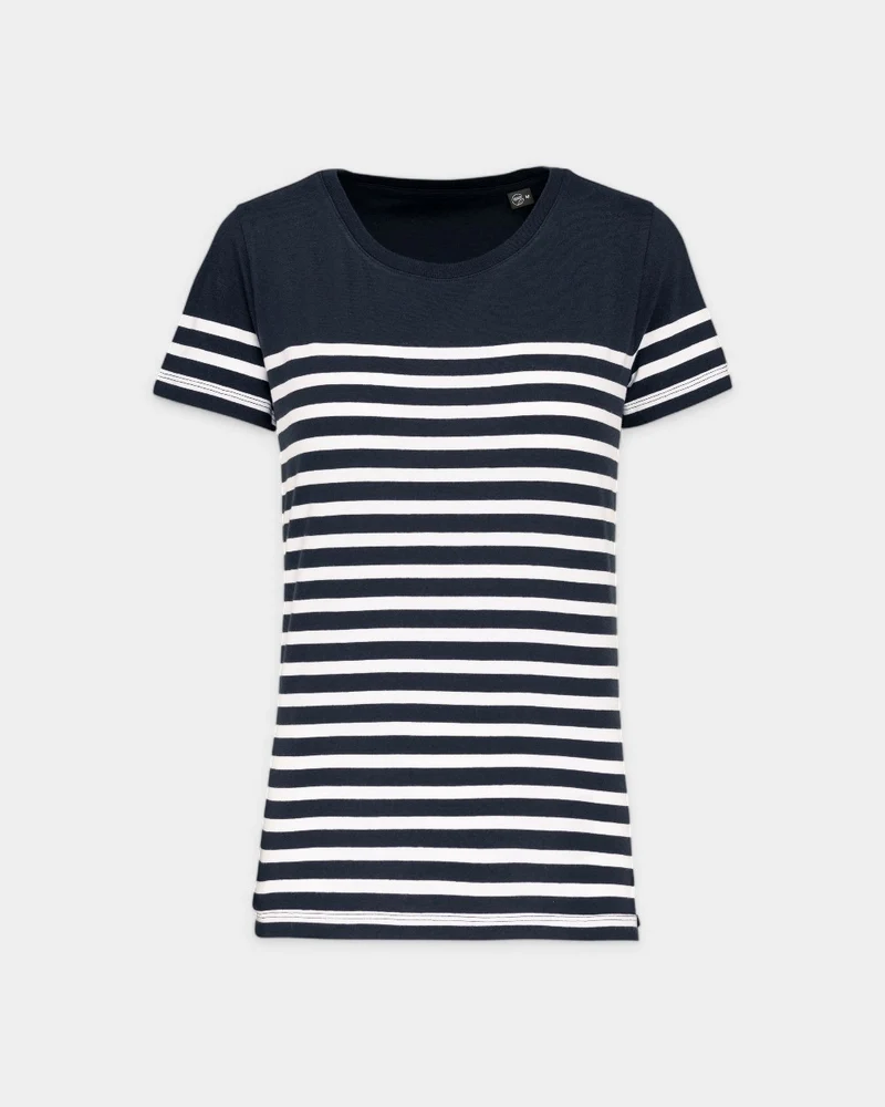 Marine-T-Shirt mit Rundhalsausschnitt für Damen zum Personalisieren