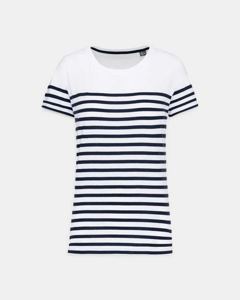 Marine-T-Shirt mit Rundhalsausschnitt für Damen zum Personalisieren