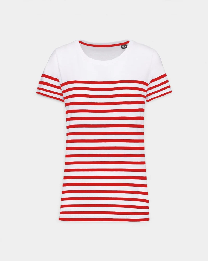 Marine-T-Shirt mit Rundhalsausschnitt für Damen zum Personalisieren
