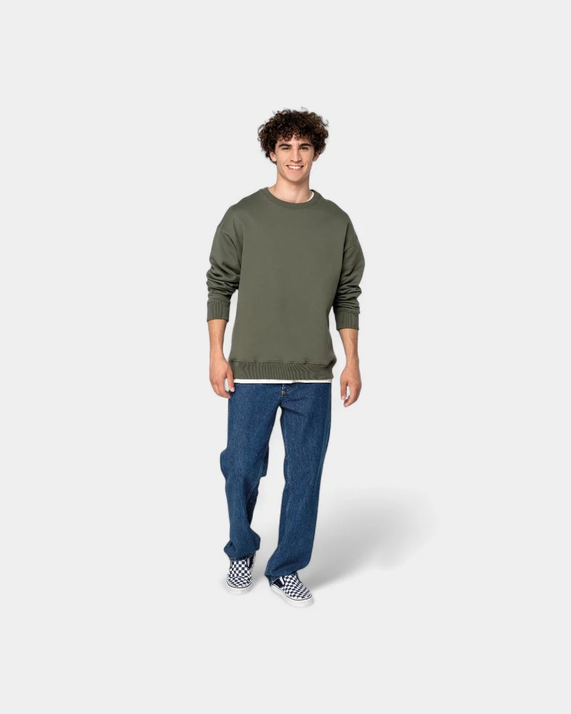 Oversize-Sweatshirt mit Rundhalsausschnitt Unisex zum Personalisieren