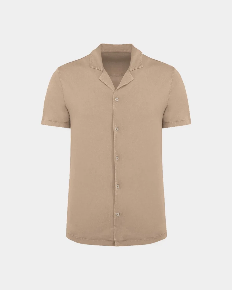 Kurzarmhemd im Washed-Look für Herren zum Personalisieren
