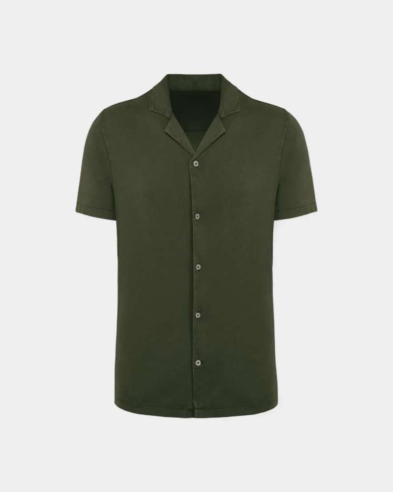 Kurzarmhemd im Washed-Look für Herren zum Personalisieren