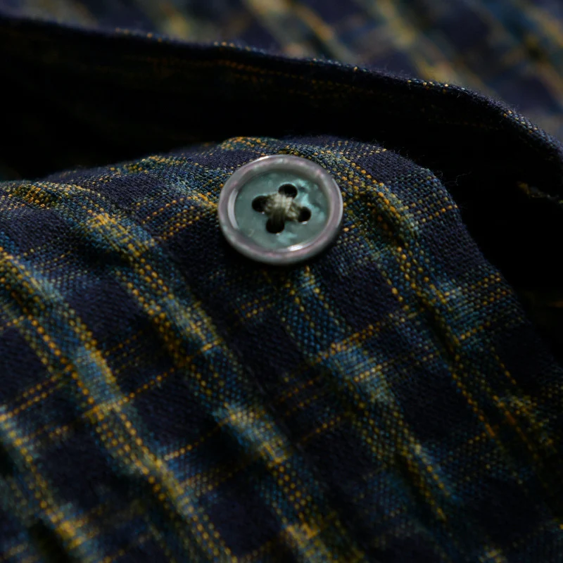 Damen Leichtes Crinkle-Karohemd im Overshirt‑Stil mit Aquarell-Check und relaxed Fit Drune