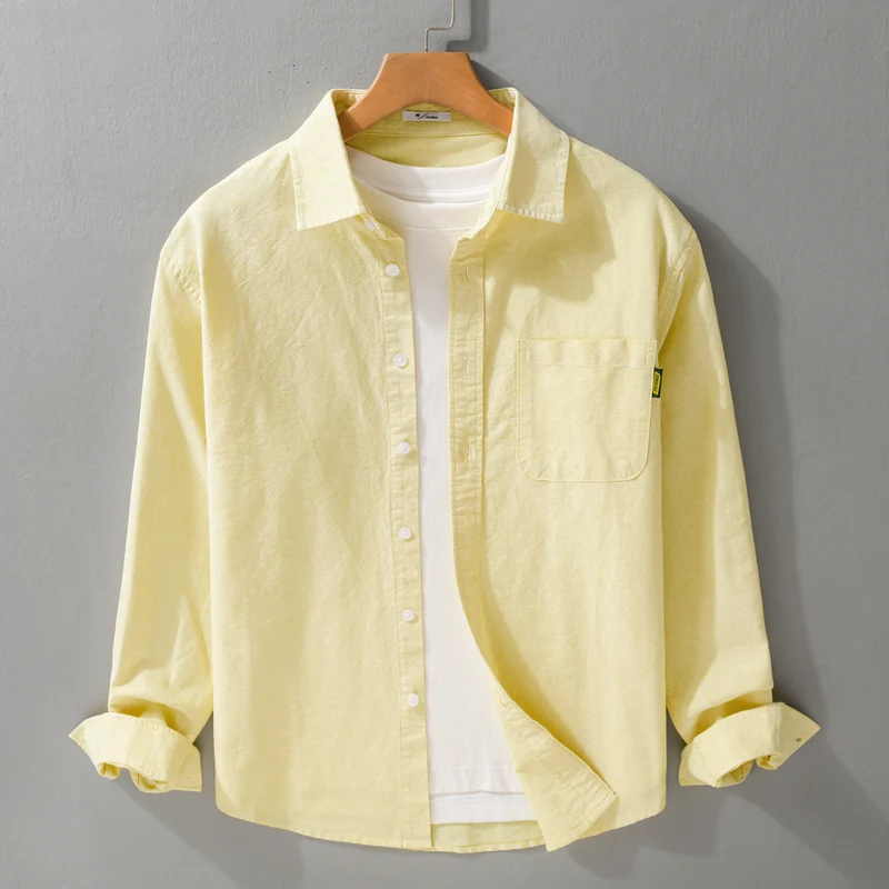 Damen Leichtes Baumwoll-Overshirt mit Kentkragen, aufgesetzter Brusttasche und Relaxed-Fit Drune