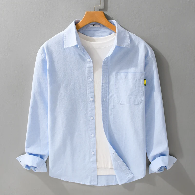 Damen Leichtes Baumwoll-Overshirt mit Kentkragen, aufgesetzter Brusttasche und Relaxed-Fit Drune