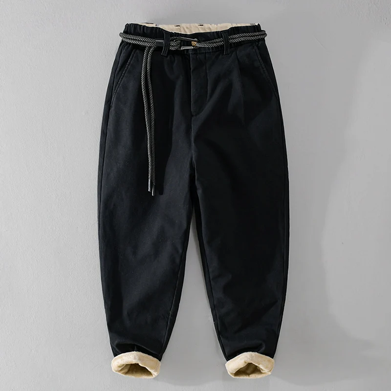 Damen Gefütterte Chinohose mit elastischem Bund und schmal zulaufenden Beinen Drune