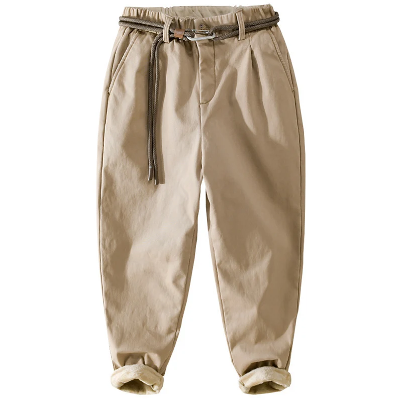 Damen Gefütterte Chinohose mit elastischem Bund und schmal zulaufenden Beinen Drune