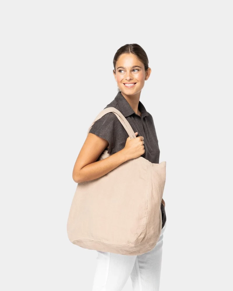Shopping-Tasche aus Leinen zum Personalisieren